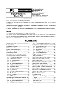 Thumbnail of document Manual - PXH Temperature Controller
